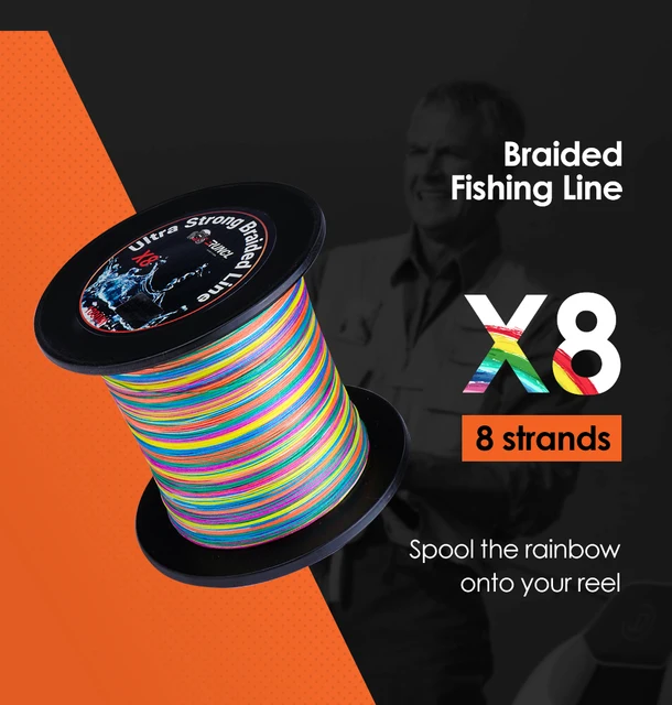 Buy RUNCL Braided Fishing Line, 8 Strand Abrasion Resistant Braided Lines,  Super Durable, Smooth Casting, Zero Stretch, Smaller Diameter, Rainbow  Color for Extra Visibility, 328-1093 yds, 12-100LB Online at desertcartINDIA