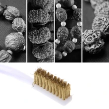 5 шт. мини пластиковая ручка латунная проволочная щетина щетка для очистки сварочного шлака ржавчины