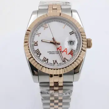 

luxury watch men AAA 36mm automatic mechanical No battery sweeping DateJUST stainless steel relogio masculino 2813 rolexable 354