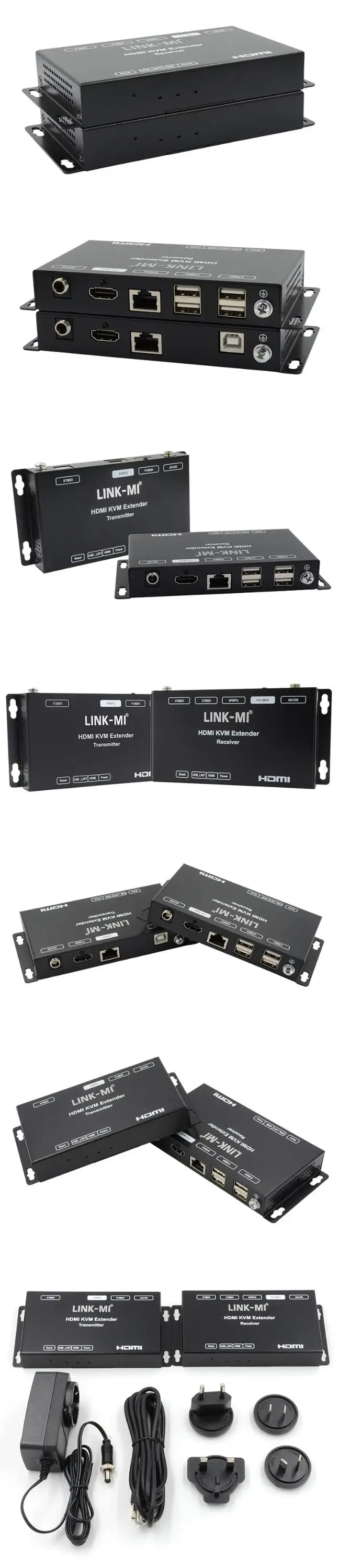 100 м HDMI 50 м HDMI KVM удлинитель с USB 1080p@ 60 Гц, поддержка двойного POC видео передатчик приемник