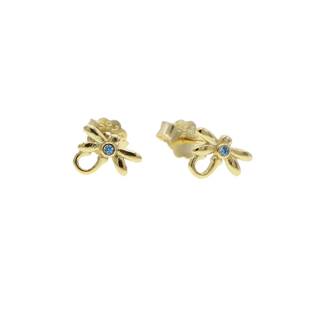 Fashion Real 925 Sterling Silver Small Cute Minimal Stud Earring For Women Starfish Bee Butterfly Spider Dragonfly Charm Jewelry 