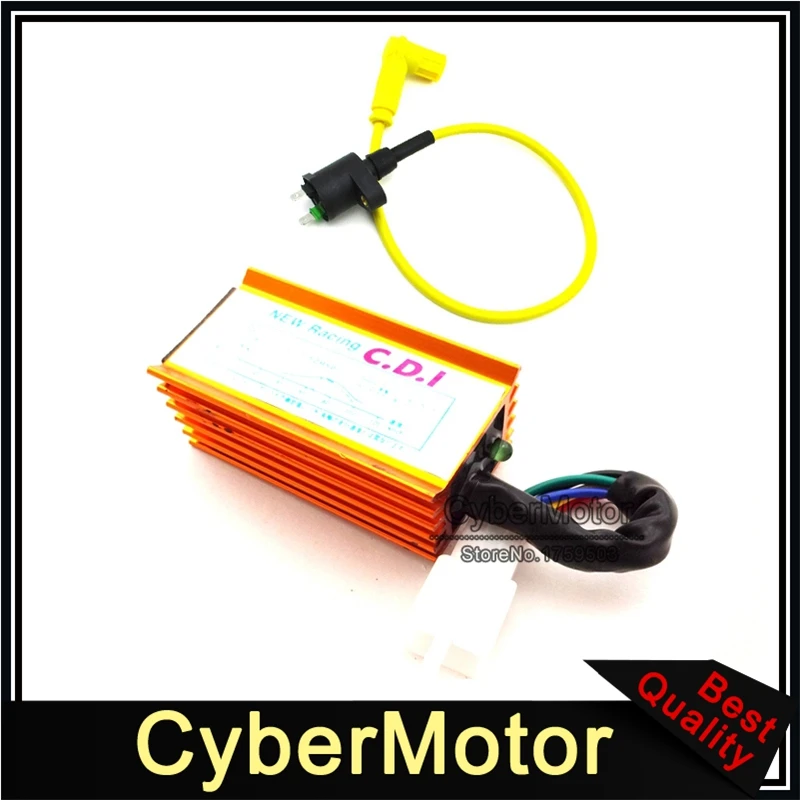 Высокая производительность гоночная катушка зажигания+ золото 5 Pin AC CDI для 50cc 70cc 90cc 110cc 125cc 140cc 150cc питбайк мотоцикл