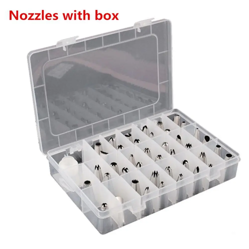 New 42 Pcs Stainless Steel Bakery Pastry Tools Cream Cake Decorating Tips Icing Piping Nozzles Set cakeTool