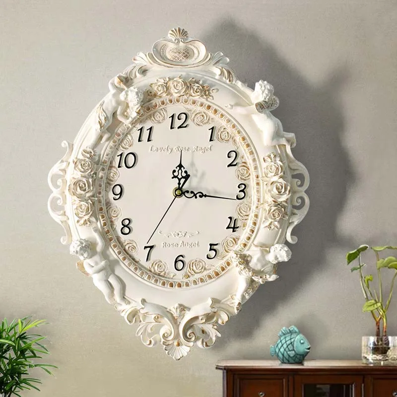 Art Mute Wall Clock Watch Angel Quartz Clock