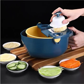 

Kitchen Multifunctional Vegetable Cutting Sink Stainless Steel Vegetable Cutter Grater Potato Grater Slicer Drain Basket