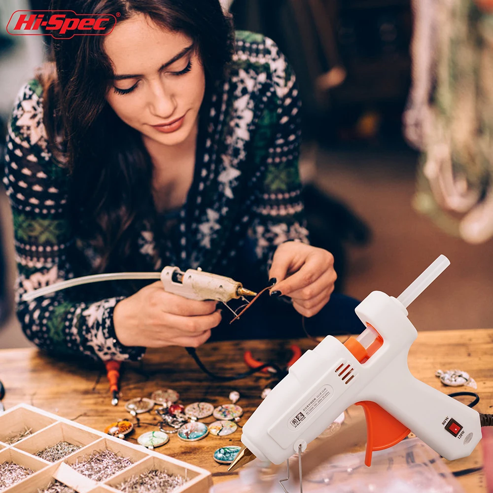 Hot Melt Glue Gun 40W 80W 100W 120W 150W EU Plug 7mm Glue Stick Industrial Mini Guns Adhesive Woodworking Tool