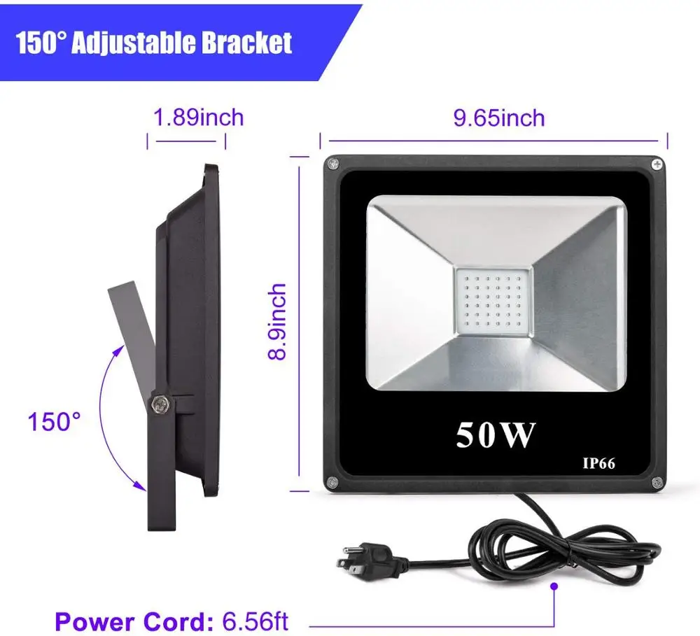 [Seven Neon] Профессиональный ультрафиолетовый IP66 400NM 50W UV вечерние свет клей быстрого высыхания бактерицидный свет рептилий стерилизатор светодиодная УФ лампа