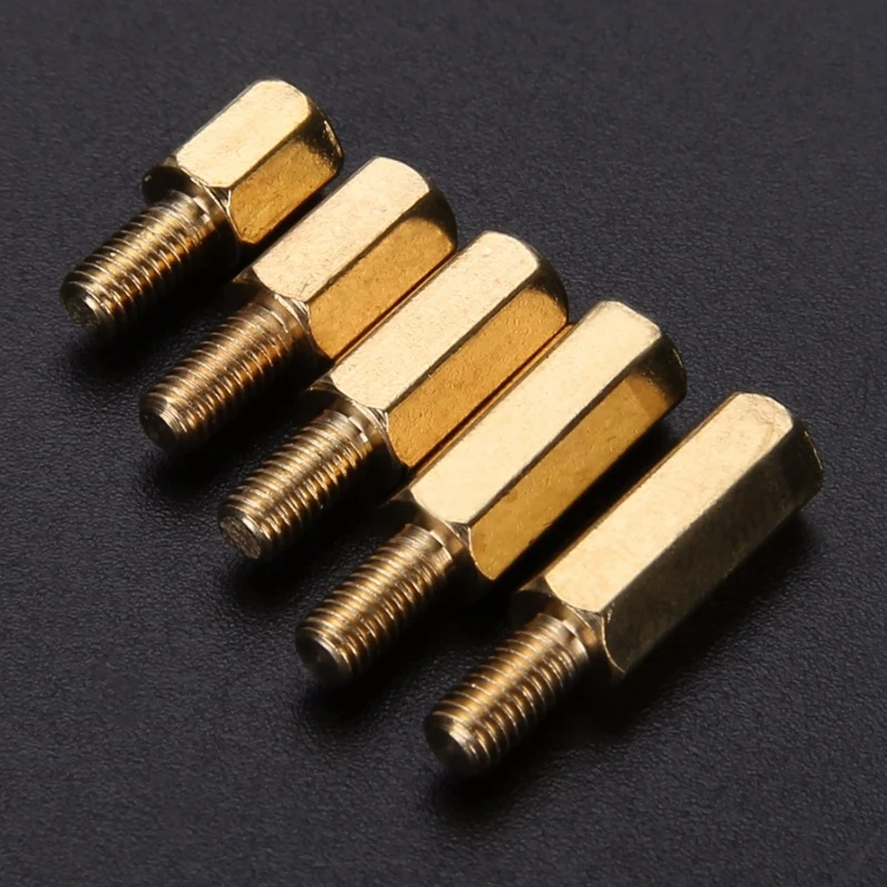 ELEG-300Pcs M3 латунная Шестигранная стойка противостояние поддержка прокладка Винт Гайка Ассортимент Комплект