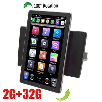 

Automatic rotation Tesla Style 10.1" Android 9.1 2GB +32GB Car DVD Player GPS RDS Radio Wifi Bluetooth 2Din for universal