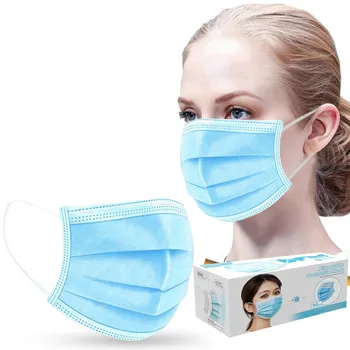 

50/100PC Disposable Face Mask Industrial 3Ply Ear Loop Reusable Mouth Cover Fabric Protection Masks face cover mascarilla