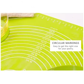 

Silicone Baking Mats Sheet Pizza Dough Non-Stick Nonstick Rolling Pastry Mat Maker Holder Pastry Utensils Bakeware Accessories