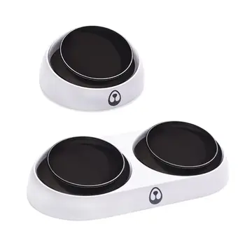 

Cat Dog Feeding Bowl With Stand Pet Food Water Double Bowls Adjustable Anti-slip Anti-overflow Durable Overhead Feeder