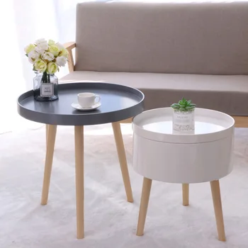 Creative small round table, Japanese sofa, floating side table, simple tea table mini-bedroom