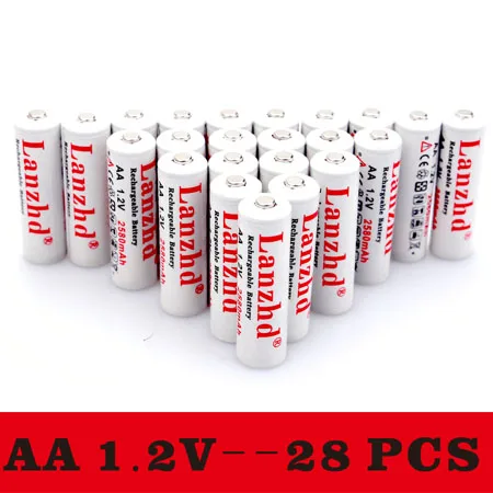 10-60 шт) перезаряжаемые батарейки AA 1,2 V литиевая батарея Pro AA 2580mAh 1,2 V Ni-MH для игрушка-фонарик предварительно разогреваемая батарея 2A - Цвет: 28 PCS AA