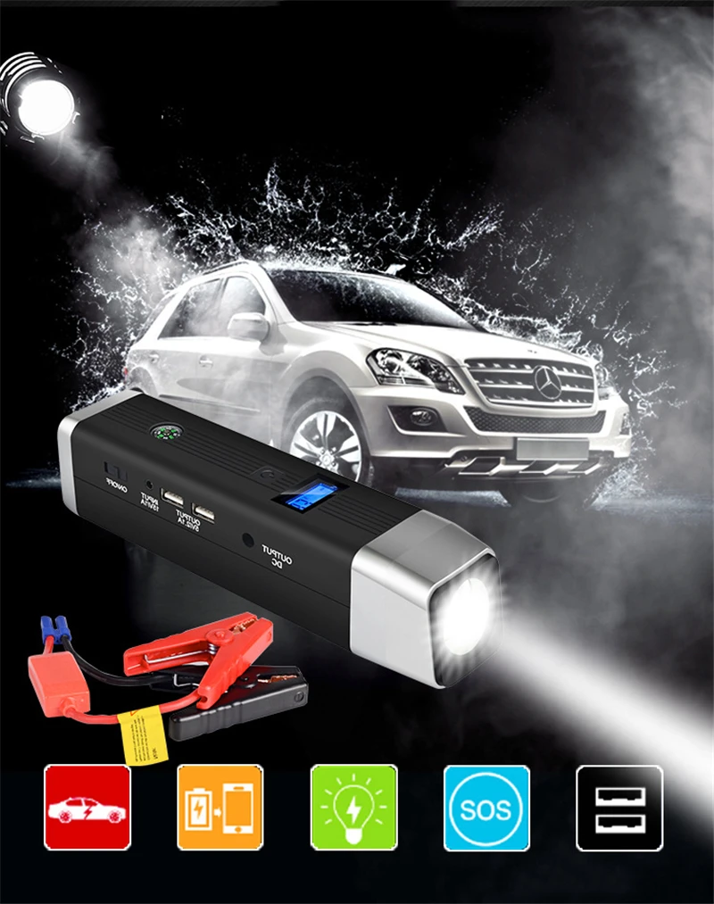 Power Bank 20000mAh Car Battery Jump Starter Auto Jumper Engine Emergency Start-up Poverbank for iPhone Samsung Xiaomi Powerbank