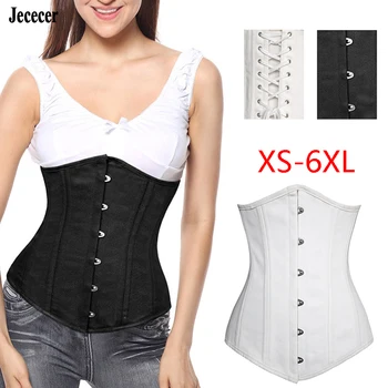 

Jececer Slimming Waist Cincher Underbust Corset Top Women's Binders and Shapers Steel Bone Waist Trainer Reducing Belts XS-6XL