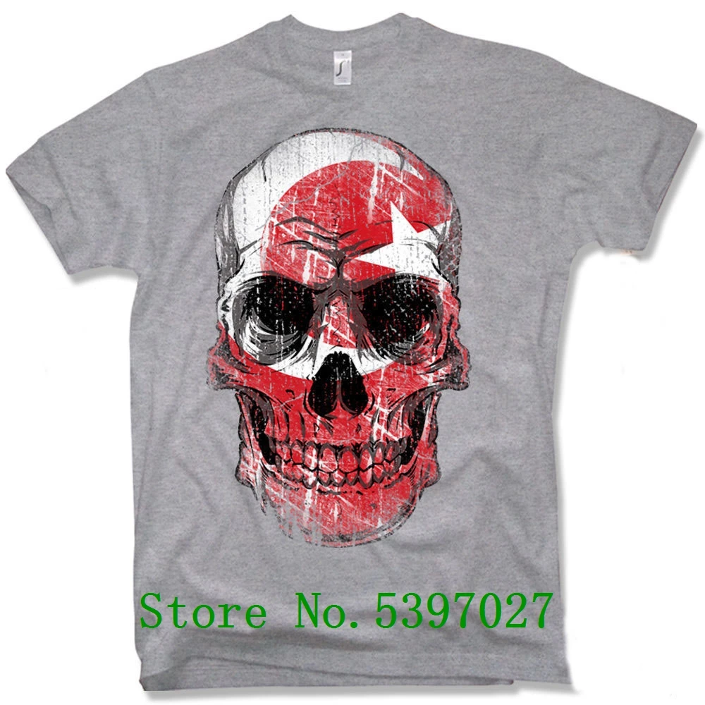 

T-Shirt Skull Turkiye Turkey Deadhead Vintage Football Flag 2020 New Top Quality 100% Cotton o Neck Funny T Shirt