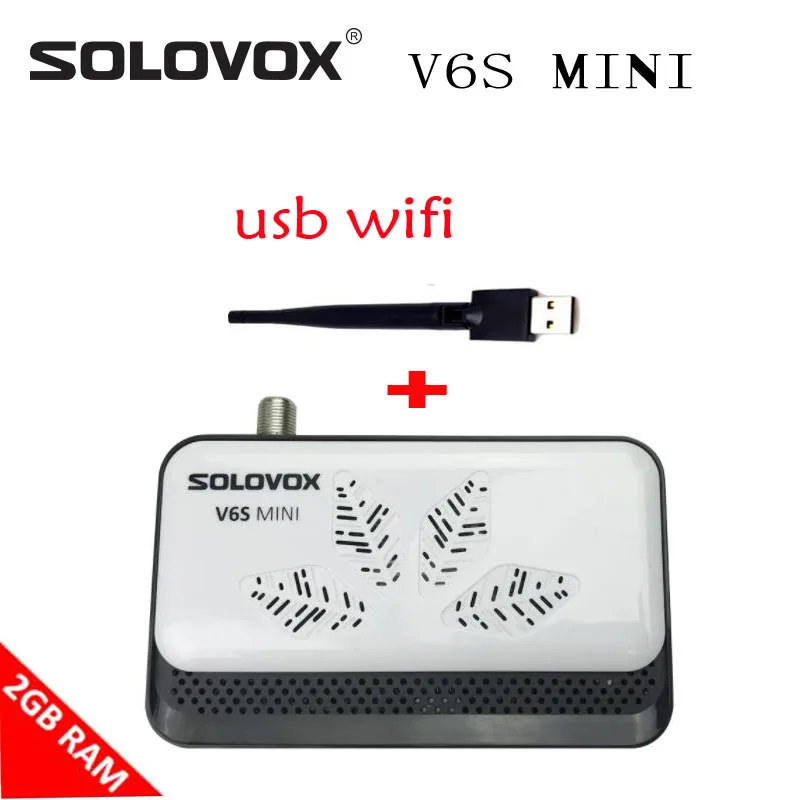 20 шт. Solovox V6S мини DVB-S/S2 спутниковйы ТВ-приемник Поддержка 3G с функцией WI-FI RJ45 CAM Икс