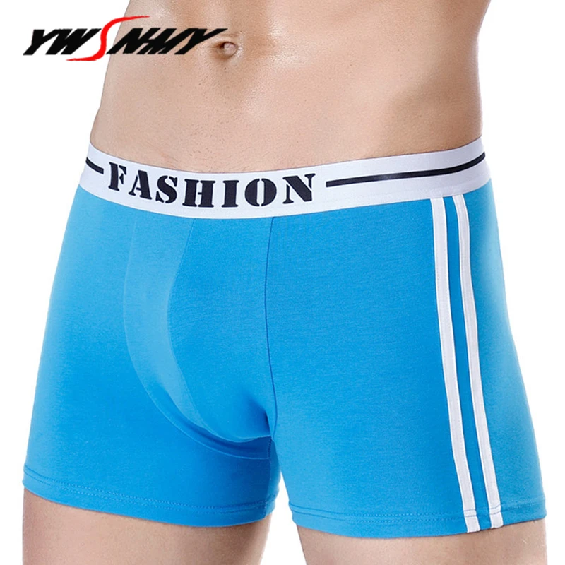 Mens Breathable Underwear Comfy Cotton Boxer Briefs Soft Shorts Bulge Underpants
