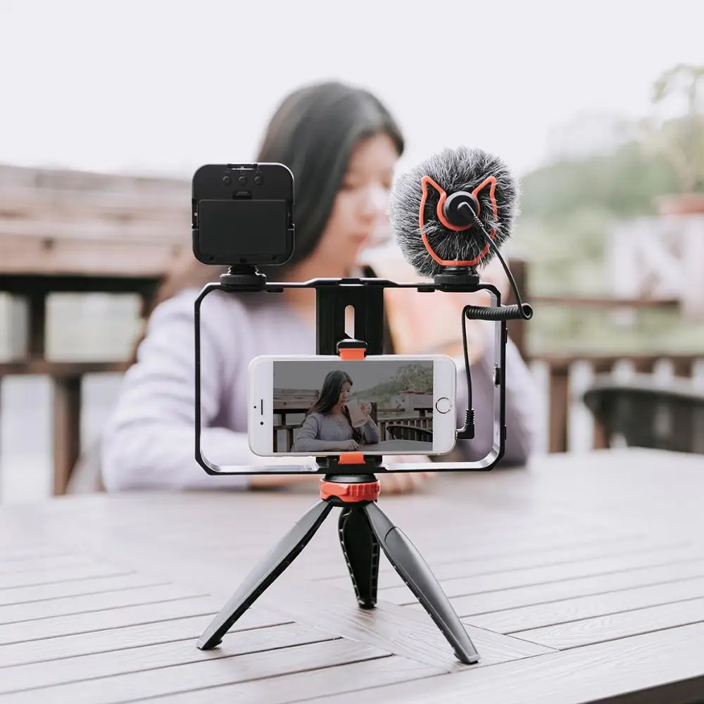 PC02 смартфон видео Rig Grip Filmmaking Case телефон стабилизатор ручка штатив крепление для