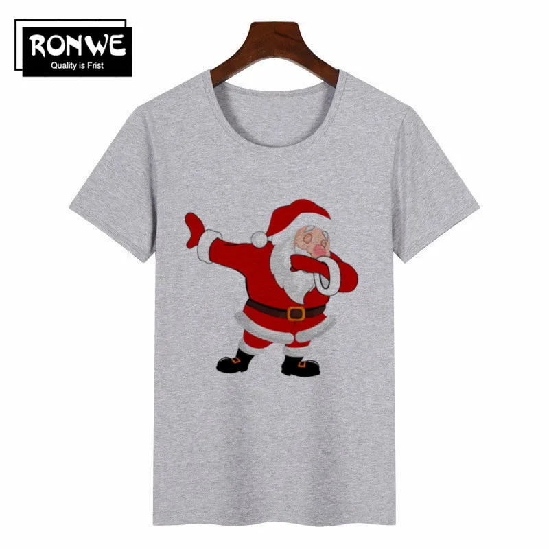 Женская футболка с изображением Санта Клауса, забавная Рождественская Футболка Harajuku, корейские топы, Kawaii, уличная одежда, Camiseta Mujer - Цвет: P1853C-grey