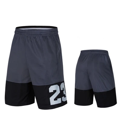 Баскетбольные шорты больших размеров, дышащие пляжные брюки, тренировочные спортивные брюки для спортзала, быстросохнущие шорты для фитнеса - Цвет: 810 Gray