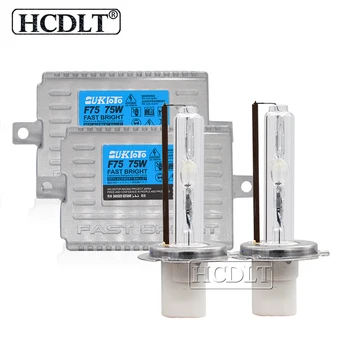 

HCDLT 12V 75W Car Headlight Kit HID Conversion Ballast Ceramic Base Bulb Xenon H7 H1 H11 HB3 HB4 D2H H3 6000K 8000K 4300K 5000K