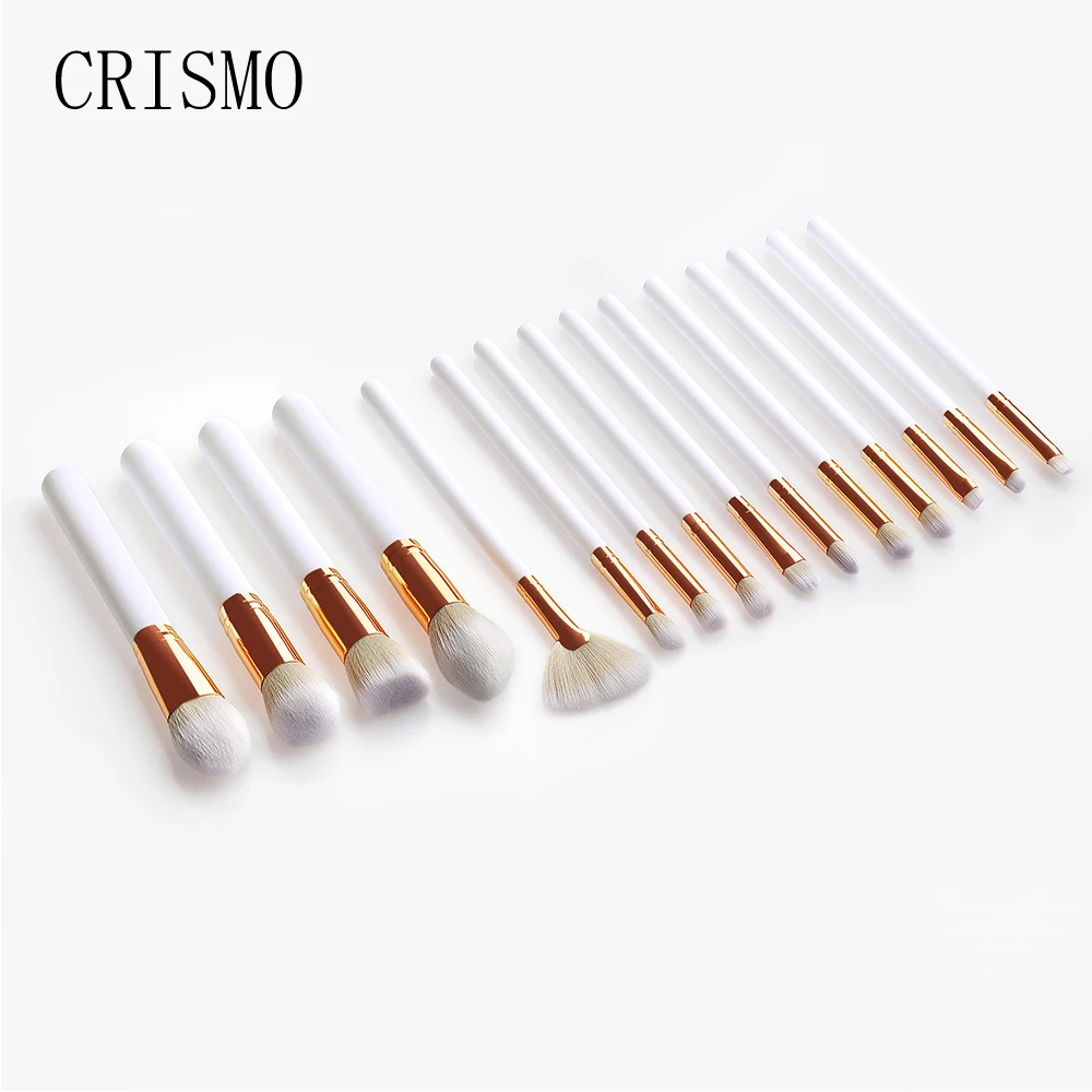 CRISMO White Makeup Brushes Set Professional Foundation Powder Blush Highlighter Eyeshadow Brush Premium Eye Makeup Brush 2