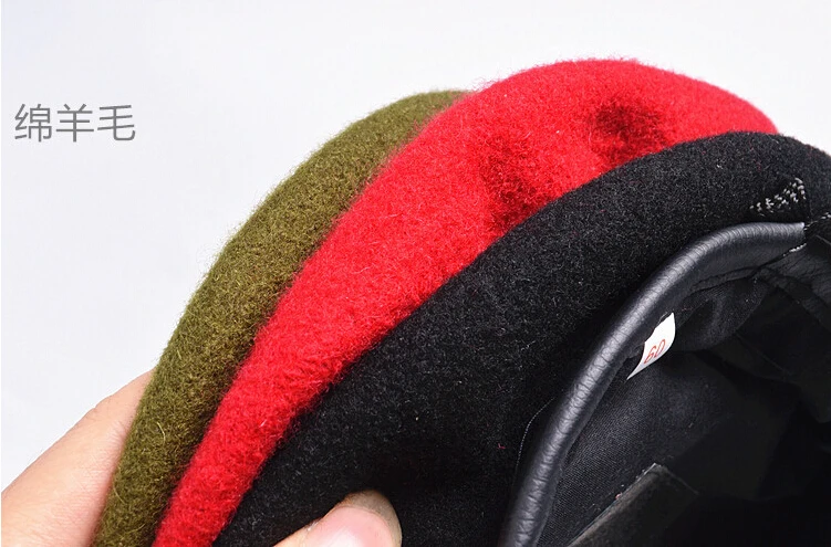Hot Fashion Military Soldier Army Berets Hat Unisex Men Women Winter Warm Wool Beret Cap 4