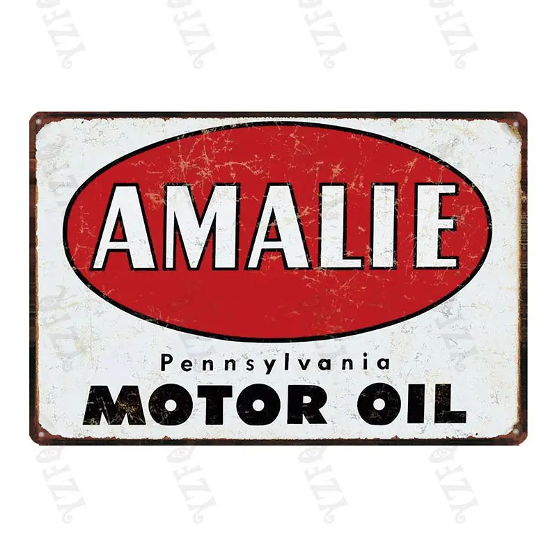 Vintage Motor Oil Metal Sign Lion Tin Plate Wall Bar Home Art Garage Gas Station Car Decor Cuadros 30X20CM DU-4106A - Color: DU-4111