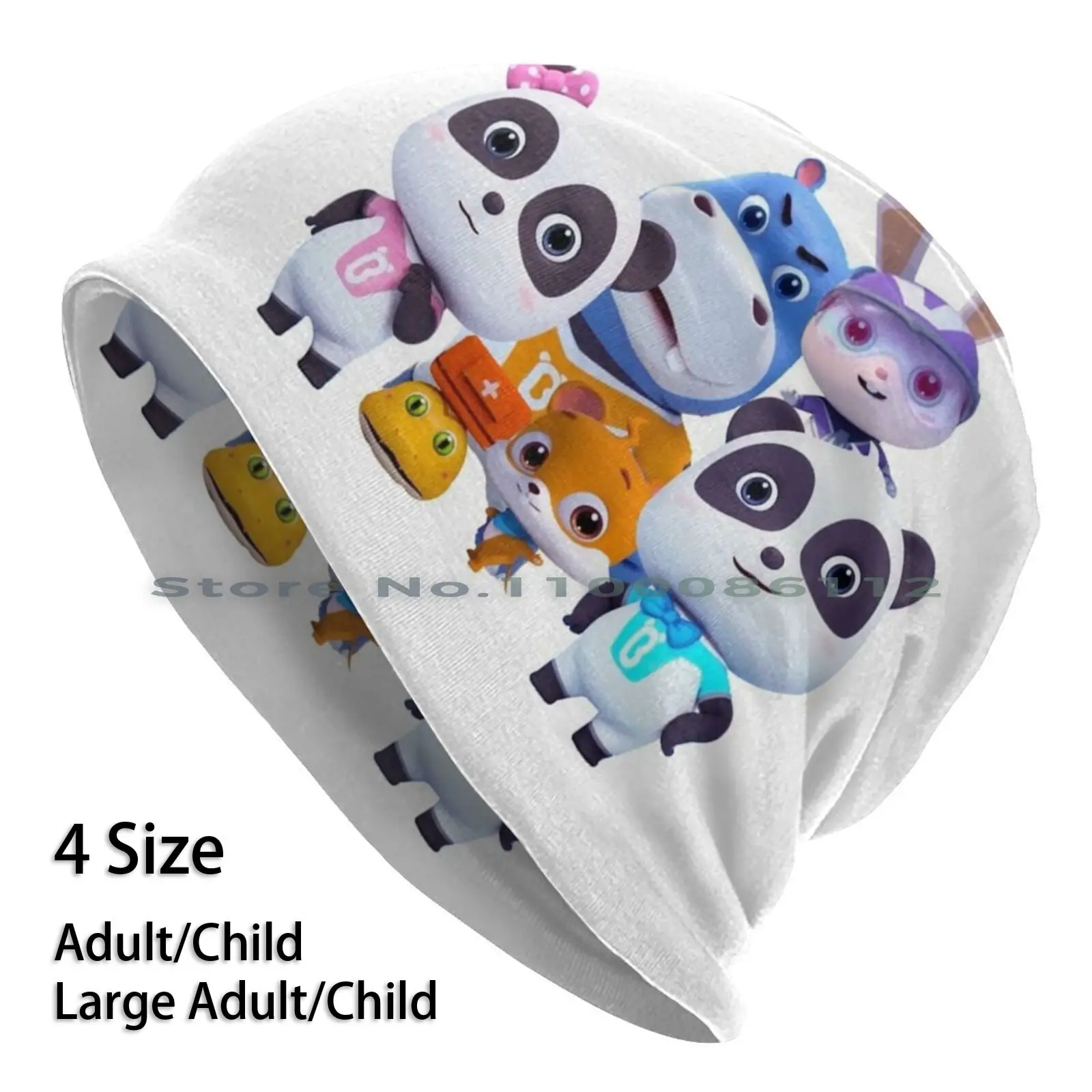 Babybus , Super Rescue Team Kiki E Panda Abbigliamento Berretti Cappello Lavorato A Maglia Baby Bus Babybus Kiki Panda Kids Hunk Cartoon Panda Super