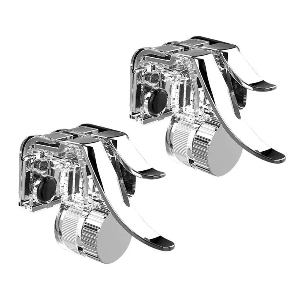 

2PCS Mobile Phone Game Fire Button Smart Phone Metal Game Trigger L1 R1 Shooter For Iphone Knives Out / Survival Rules / PUBG