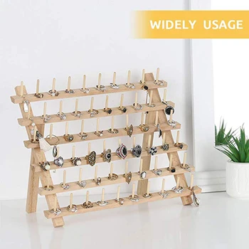 

60 Spool Wooden Thread Rack And Organizer For Sewing Quilting Embroidery Wood Thread Rack Spool Sewing Organizer Storage Holder