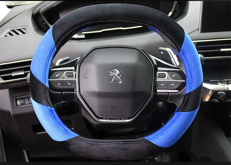 Зима стиль peugeot 4008 5008 специальный автомобиль для специального использования плюшевый чехол на руль короткий плюшевый захват