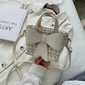 

Fashion Bow Designer Crossbody Bags For Women 2021 New Mini Handbags and Purse Female Shoulder Messenger Bag 6589