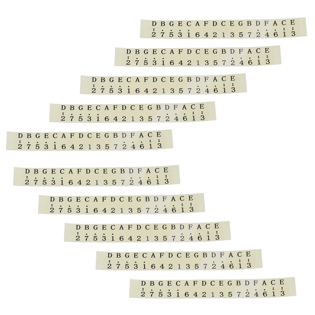 10 Pieces Kalimba Thumb Piano Note Sticker for Beginner Musical Performance 10 Pieces Kalimba Thumb Piano Note Sticker for Beginner Musical Performance