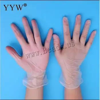 

200 PCs/Lot Disposable Gloves PVC Droplets-proof Antistatic Gloves Universal For Left and Right Hand S/M/L Guantes Desechables
