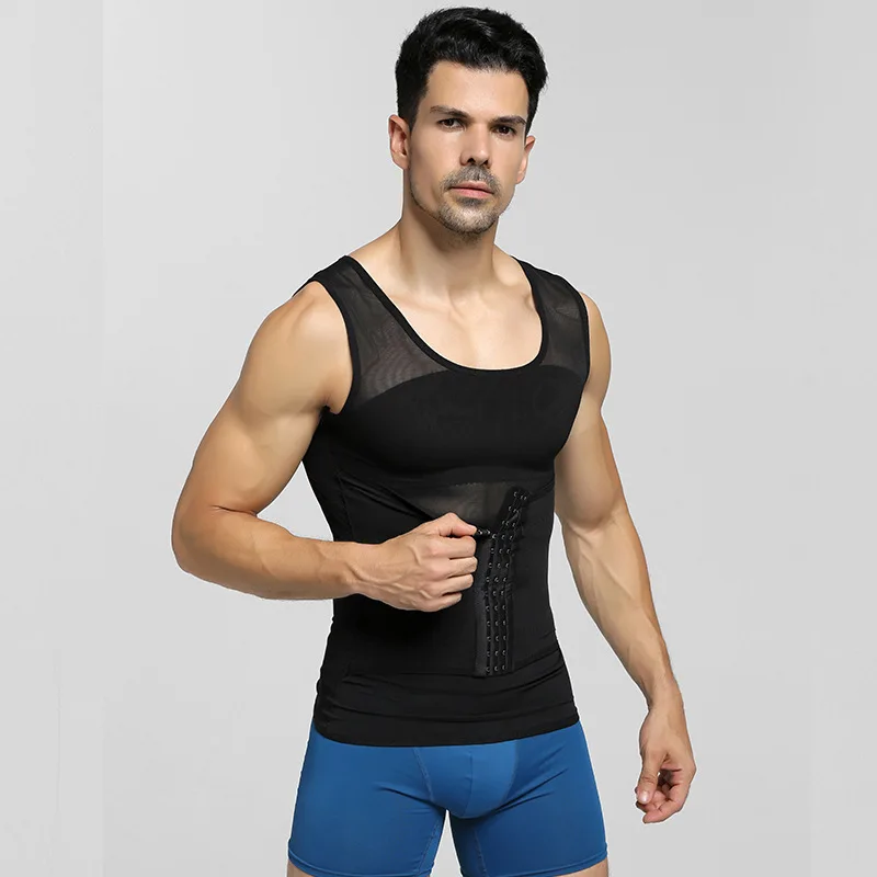 Body Shaper Men Waist Trainer Tank Tops Tummy Slimming Belt Corset Waist Cincher Girdle Vest Undershirt