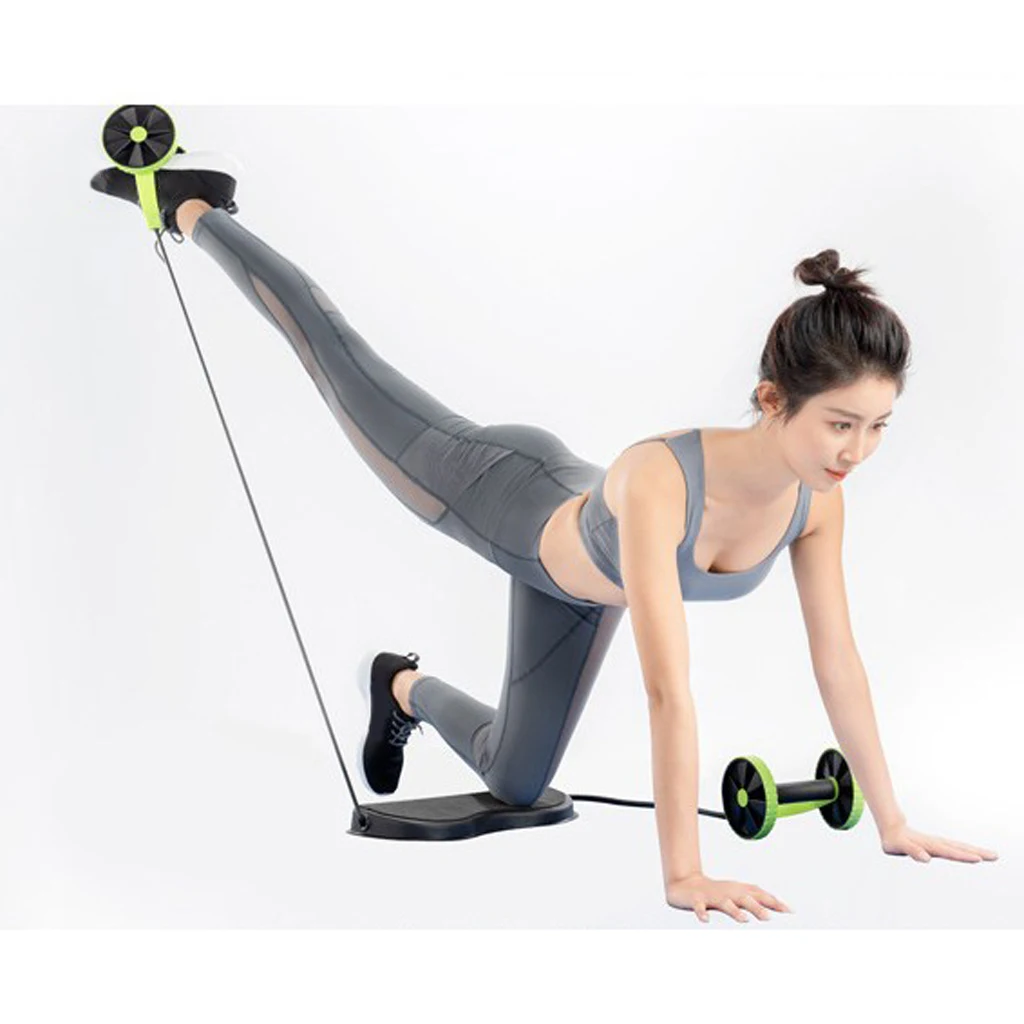 2pcs Dual Ab Roller Wheel Slimming Abdominal Muscle Trainer Waist Leg Core