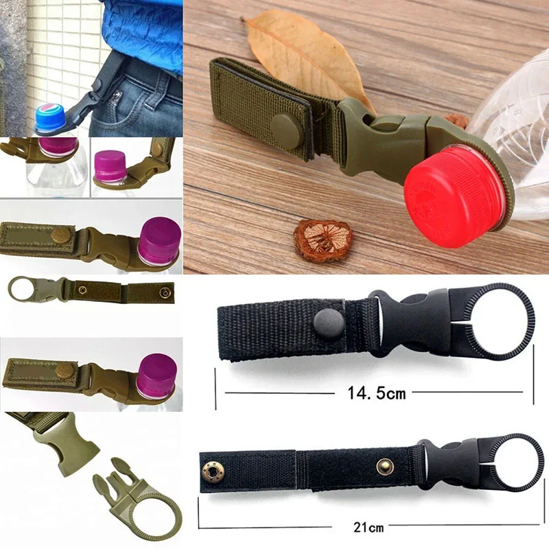 Details about   Water Bottle Holder Clip Outdoor Camping Hiking Tactical Buckle Belts J8G0 