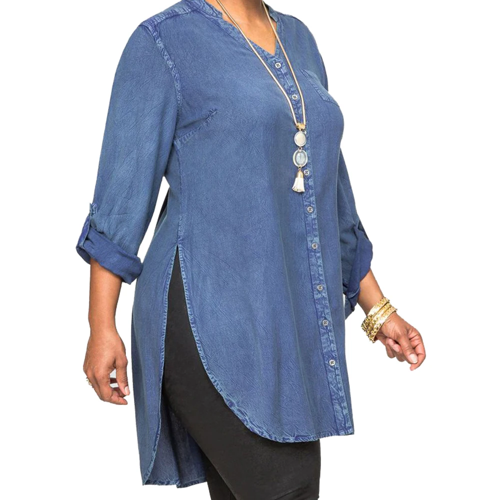 camisas femininas compridas