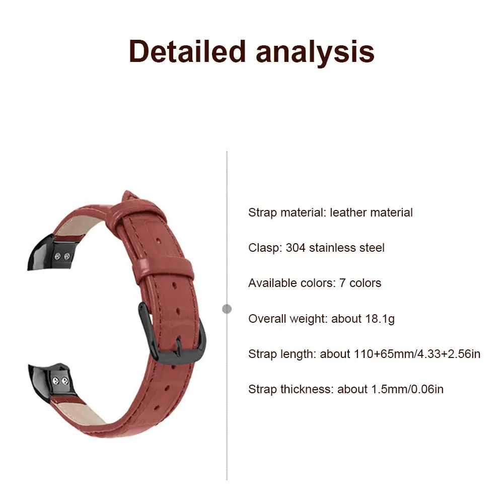 Умный Браслет ремешок для huawei Honor 4/5/NFC кожаный браслет для Honor Band 4 из натуральной кожи ремешок на запястье