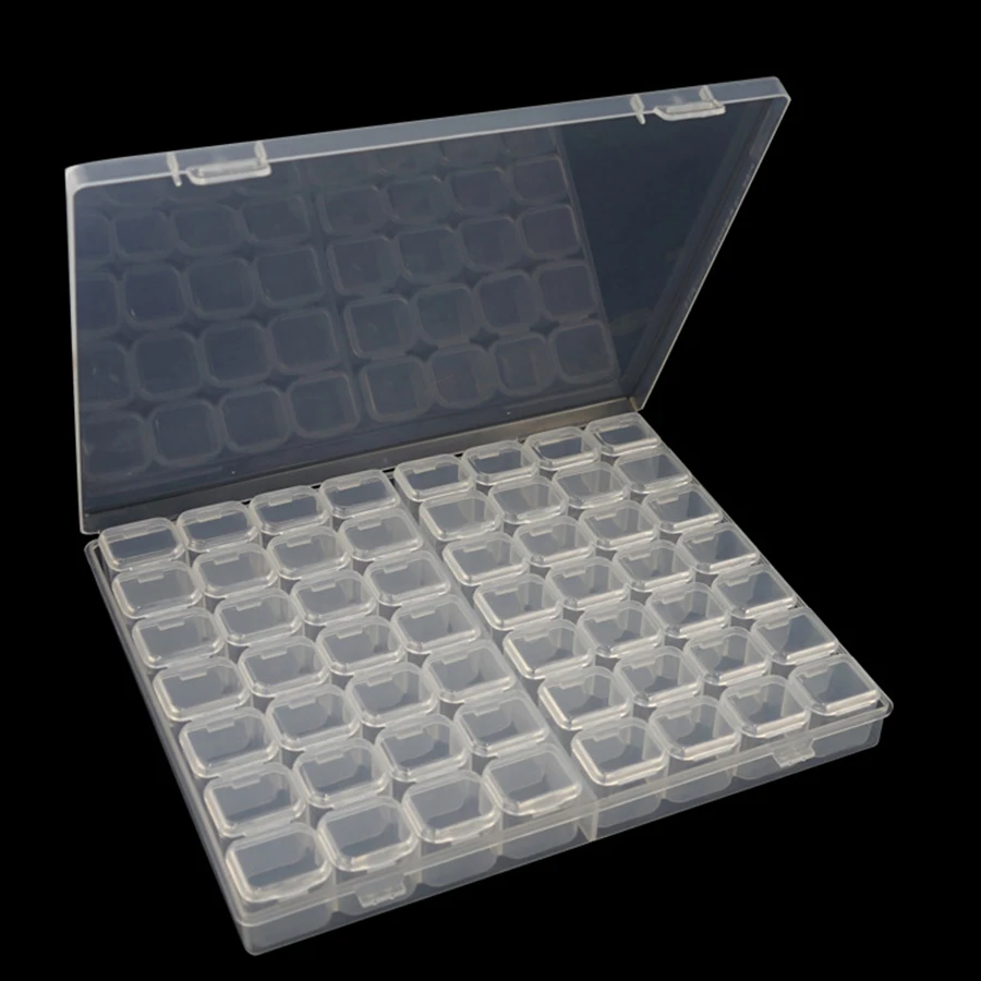 Diamond Painting Accessories Box Jewelry Box Rhinestone Embroidery Crystal Bead Organizer Storage Case 112-56 Slots