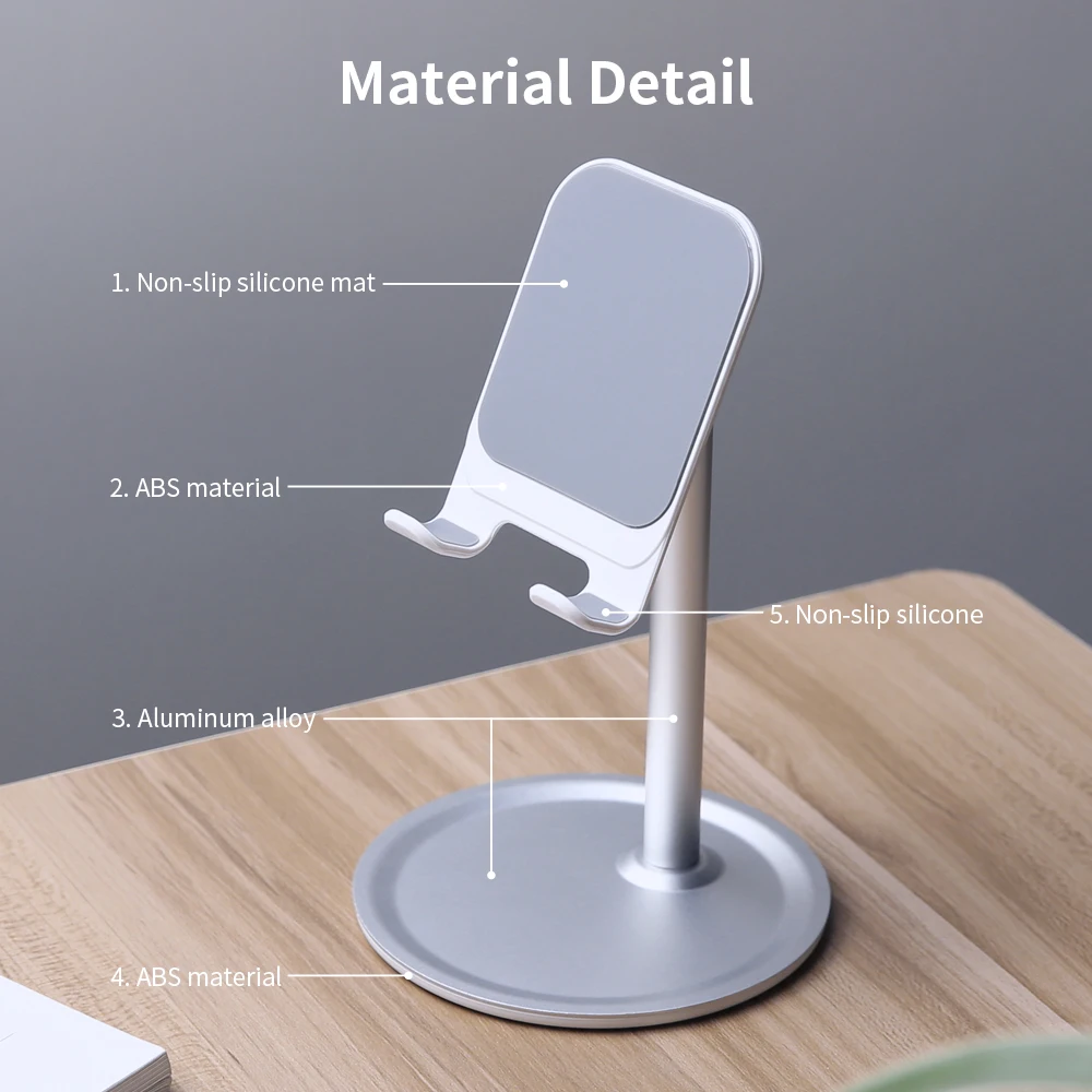 KISSCASE Universal Telefon Halter Metall Anti slip Handy Halter Desktop Schreibtisch Montieren Tele