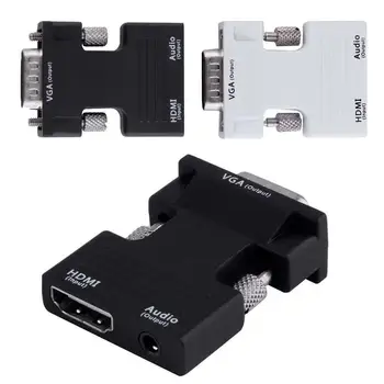 

HDMI Female To VGA Male Converter+Audio Adapter Support 1080P Signal Output HDMI To VGA VGA To HDMI Wireless HDMI
