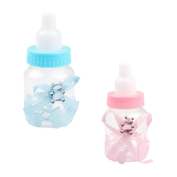 

50pcs/lot Baby Bottle Candy Box Party Supplies Baby Feeding Bottle Wedding Favors and Gifts Box Baby Shower Baptism Decoration 9