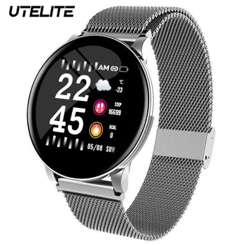 

UTELITE W8 Smart Watch Men Women Waterproof Sports Fitness Tracker Band Heart Rate Blood Pressure Monitor Watche for Android iOS