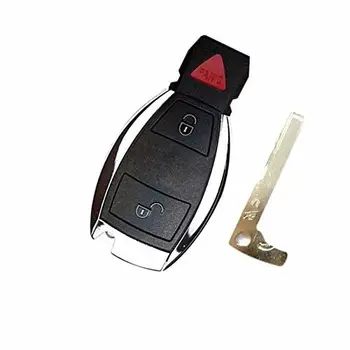 

Carcasa para llave de Mercedes Benz con 2 botones, cromo y pánico