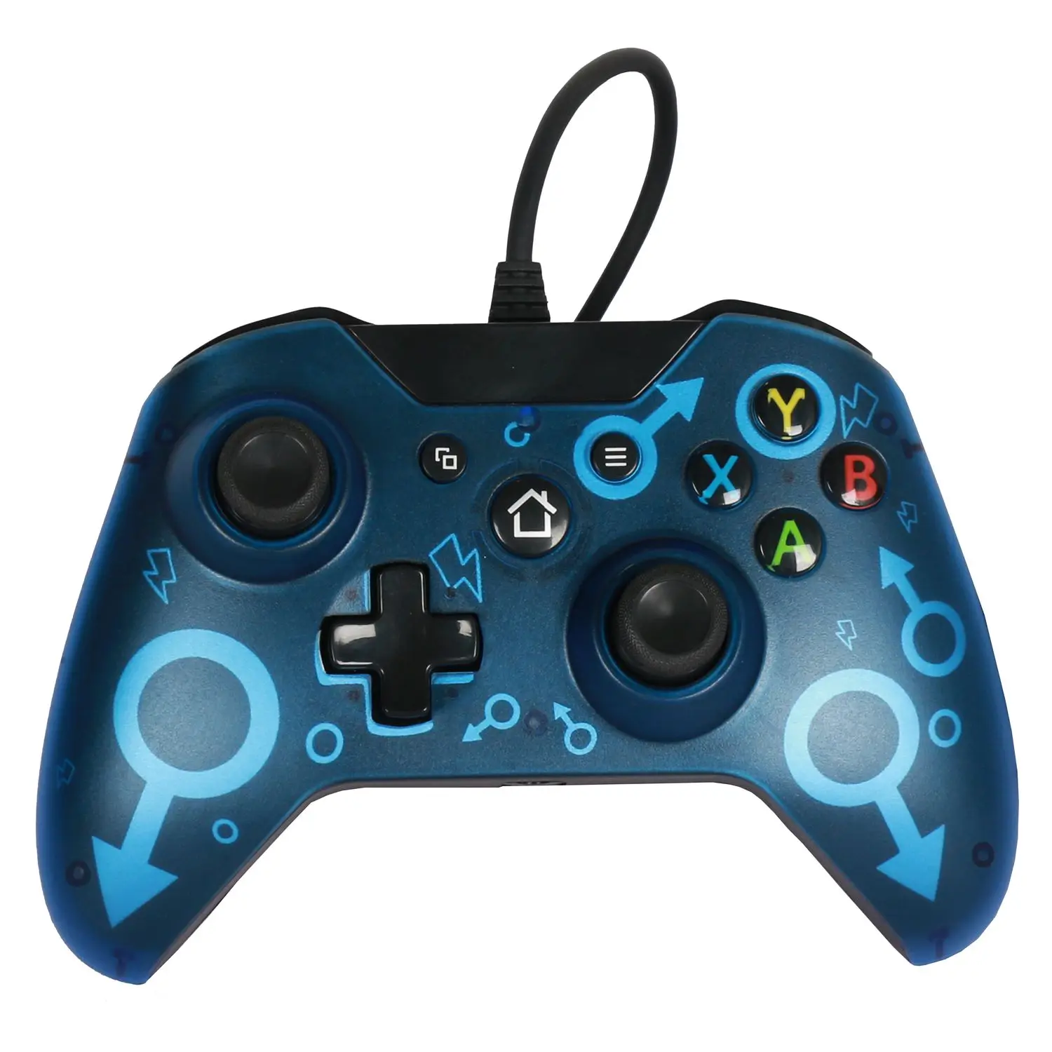 USB проводной джойстик Ручка джойстика для xbox One/PC xbox ONE SLIM X - Цвет: Blue