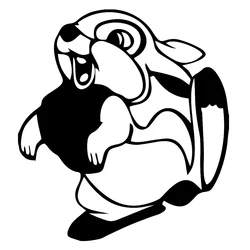 16*14.6cm THUMPER Vinyl Decal Funny Car Window Bumper Novelty JDM Drift Vinyl Decal Sticker